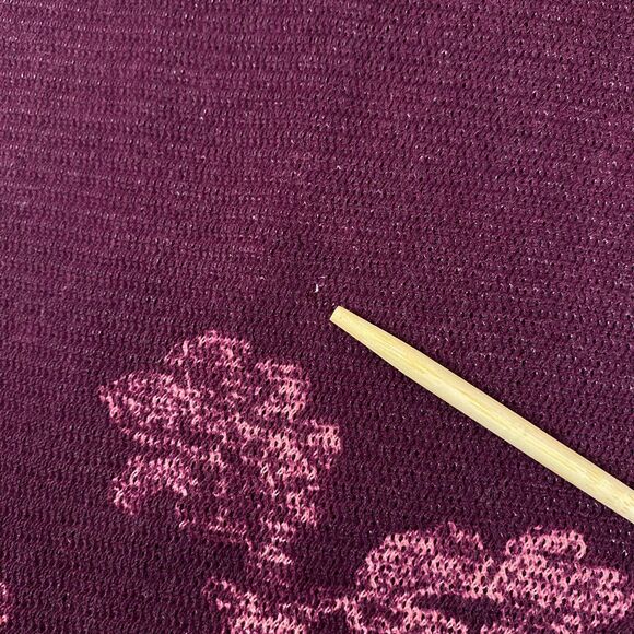 Free People Floral Layered Knit Skirt Large Multicolor Lettuce Hem Stretch Flaws - Picture 3 of 16